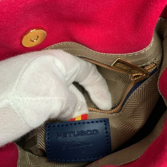 Petusco Heritage White Multi Drawstring Bucket Bag - Picture 7 of 8